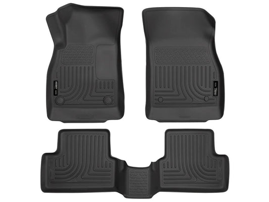 Husky Liners Weatherbeater Alfombrillas para Chevrolet Cruze 2011-2016 98161, Frente y Segunda Fila, 3 Piezas, Negro