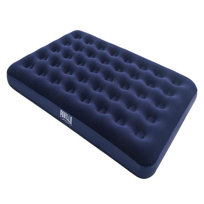 Bestway 67002 Colchon Inflable Adulto 1.91x1.37x.22cm Individual, Azul Marino