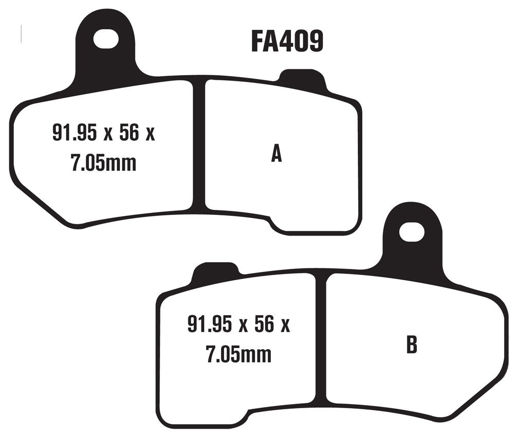 EBC Brakes EBPCK1015 Kit completo de cambio de pastillas en V semisinterizadas