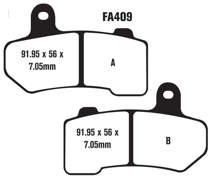 EBC Brakes EBPCK2025 Kit de Cambio de Pastillas de Freno Sinterizadas de Doble H