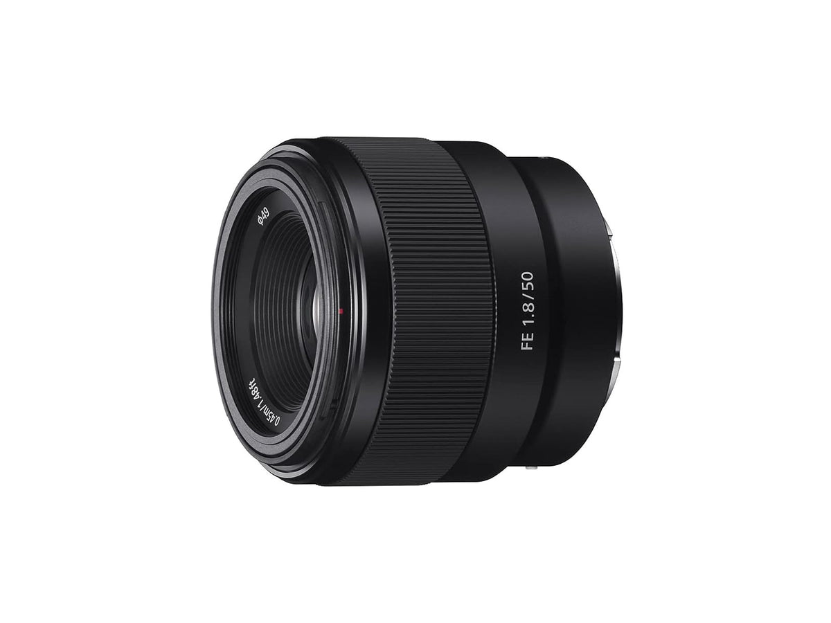 SONY Lente Fijo 50mm F1.8 Montura E Full Frame - FE SEL50F18F | Apertura F/1.8 con longitud focal de 50 mm y soporte de metal para retratos, fotografía con poca luz y video