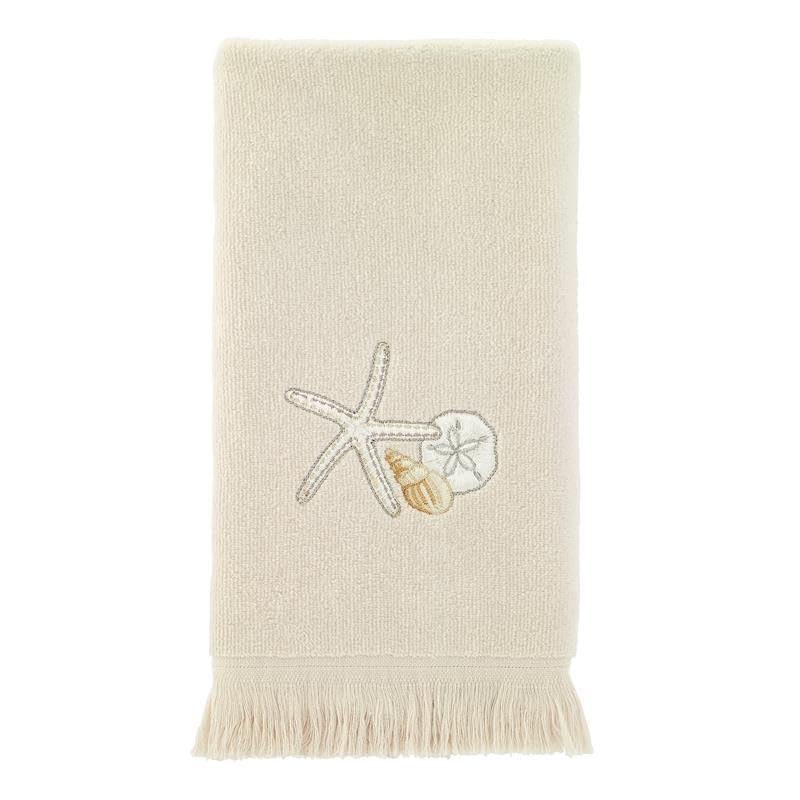 Avanti Linens - Toalla de Punta de Dedo, Toalla de algodón Suave y Absorbente, Accesorios de baño inspirados en la Playa (colección Seaglass)