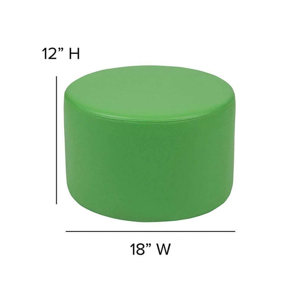Flash Furniture Nicholas Círculo Flexible de Asiento Suave para aulas y guarderías, Altura del Asiento de 12 Pulgadas (Verde)