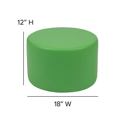 Flash Furniture Nicholas Círculo Flexible de Asiento Suave para aulas y guarderías, Altura del Asiento de 12 Pulgadas (Verde)
