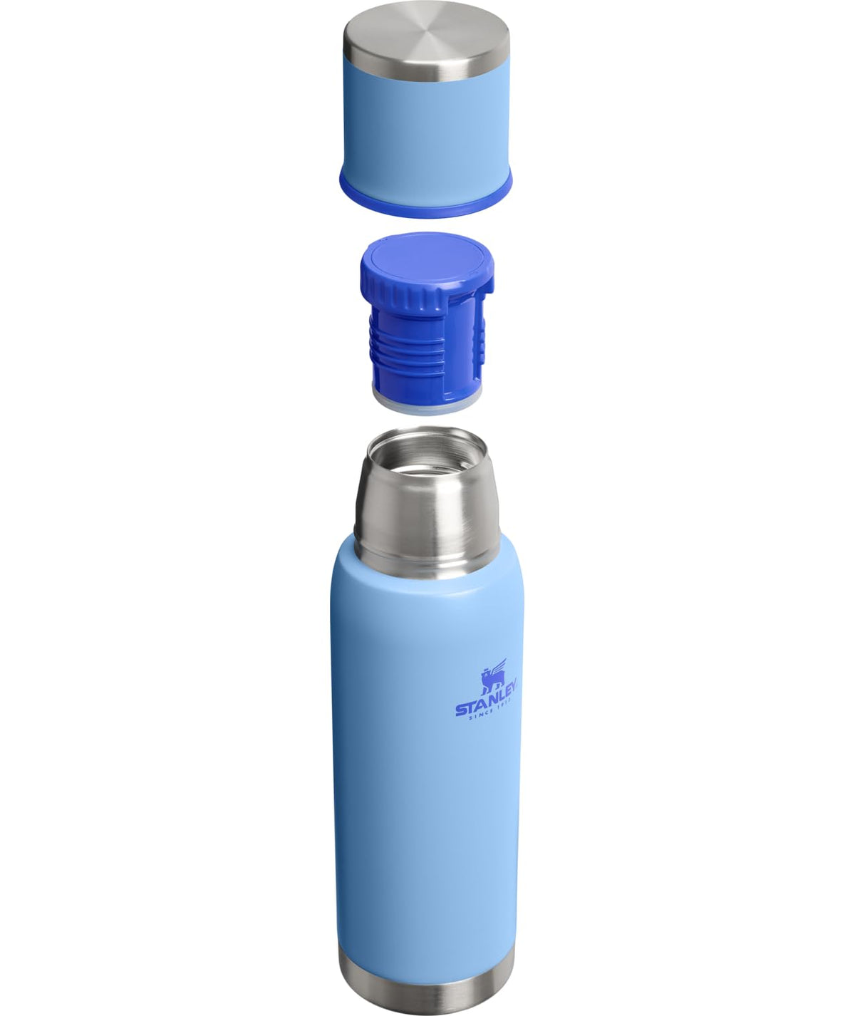 Stanley Adventure-To-Go - Botella al aspiradora de 1.1 cuartos | boca ancha con tapa a prueba de fugas | Mantiene las bebidas calientes o frías | Plegable para viajes | Botella térmica de acero