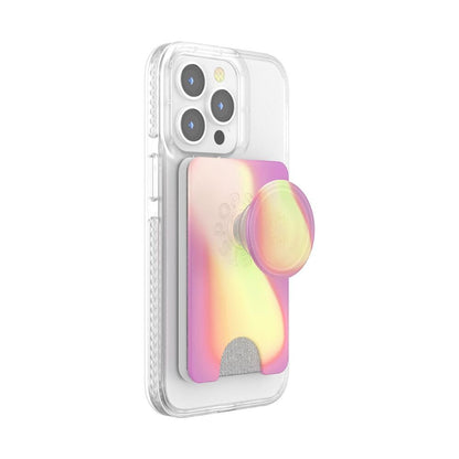 PopSockets - portafolios para teléfono con agarre expandible y anillo adaptador para MagSafe, soporte para tarjetas de teléfono, compatible con carga inalámbrica, portafolios compatible con MagSafe