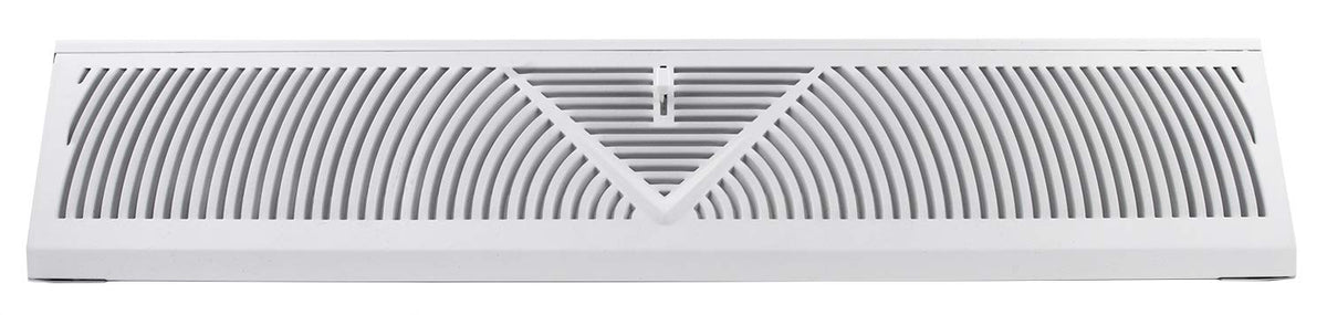Accord, diseño de Baseboard registro con Sunburst, Classic, 24 pulgadas