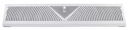 Accord, diseño de Baseboard registro con Sunburst, Classic, 24 pulgadas
