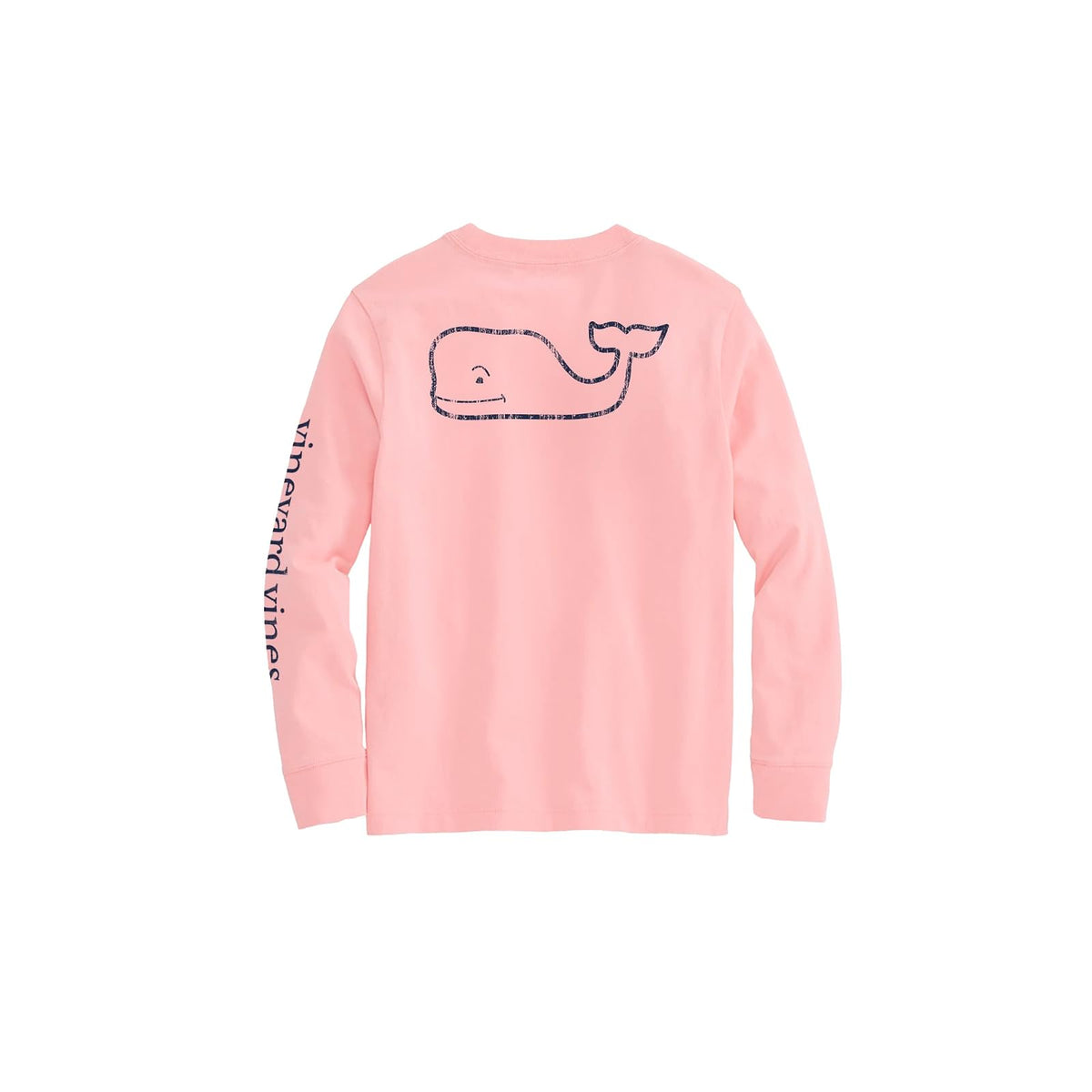 Vineyard Vines Playera de Manga Larga con Bolsillo para Niña - Flamenco - CH