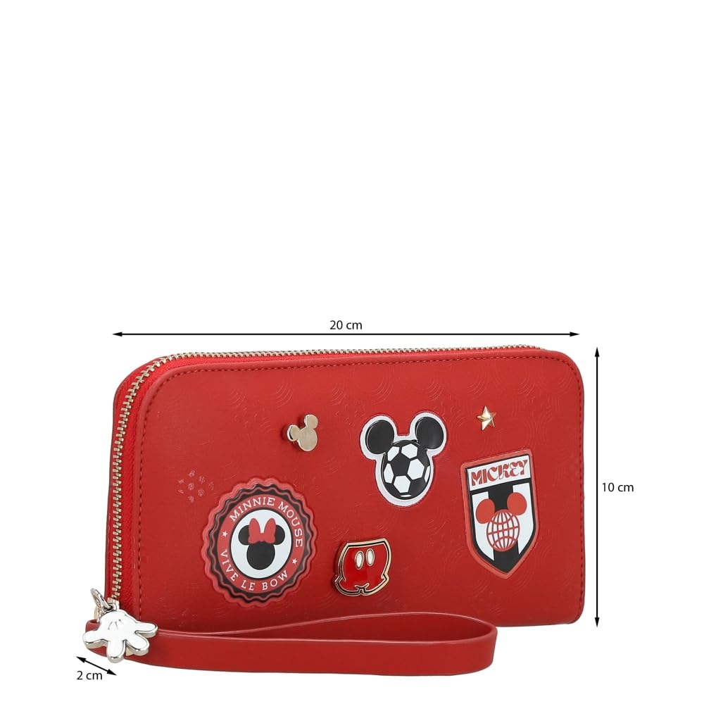 W Capsule Mickey Cartera para Mujer Rojo HBDONNER33CW