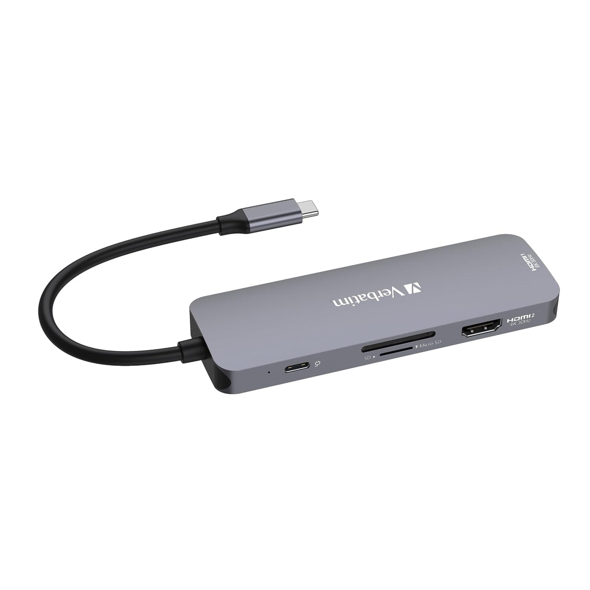 Verbatim Concetrador Multipuerto CMH 08 USB-C™ Pro – 8 Puertos