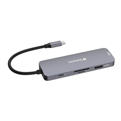 Verbatim Concetrador Multipuerto CMH 08 USB-C™ Pro – 8 Puertos