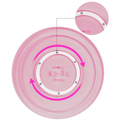 Aleissi | Base Giratoria de 360 Grados con Balines, Movimiento Suave para Decoracion de Pasteles, Tartas, Postres, Cupcake, Repostería, Resistente hasta 5kg (Rosa)