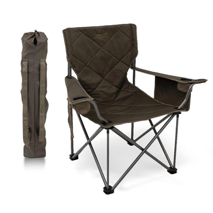 ALPS Mountaineering King Kong - Sillas de Camping para Adultos con portavasos de Malla y Bolsillos, construidas duraderas y fiables con Marco de Acero Plegable Compacto, Arcilla