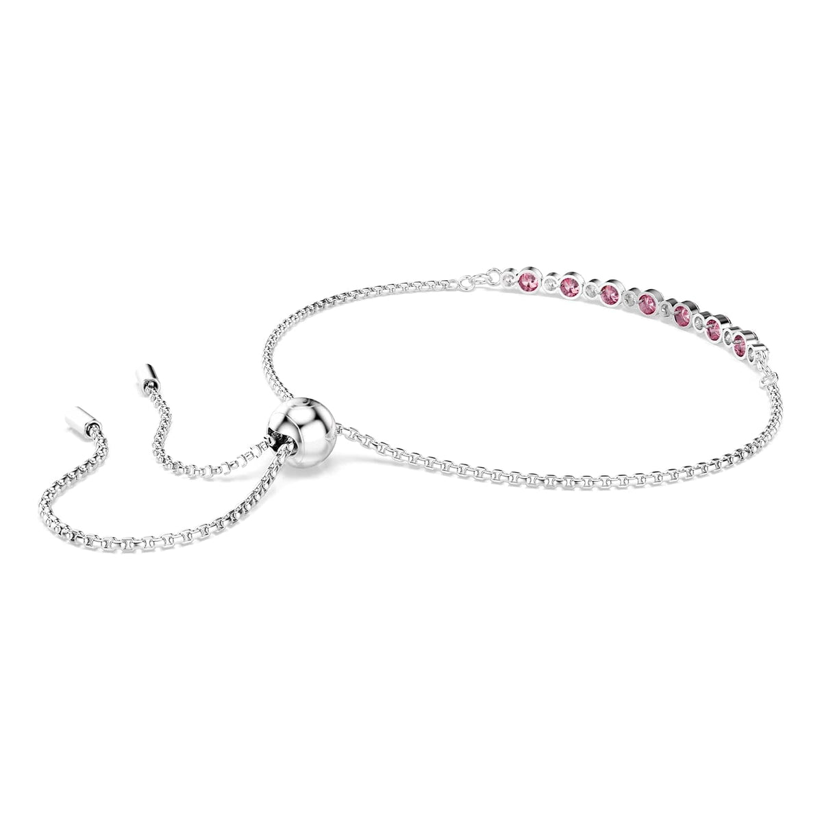 Pulsera Matrix, Talla redonda, Rosa, Acabado en rodio