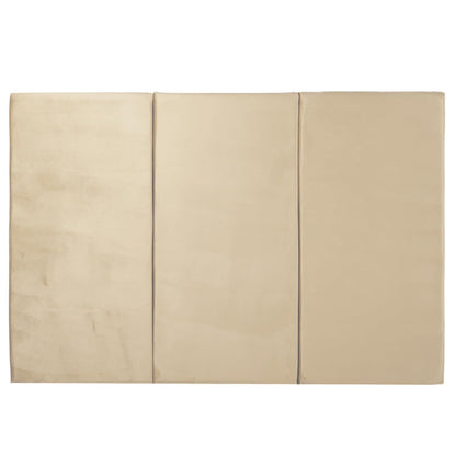 Sochic Cabecero Tapizado en Tela Velvet - 3 Paneles para Cabecera con Altura Ajustable Color Beige Ideal para Cama Matrimonial y Queen Size.