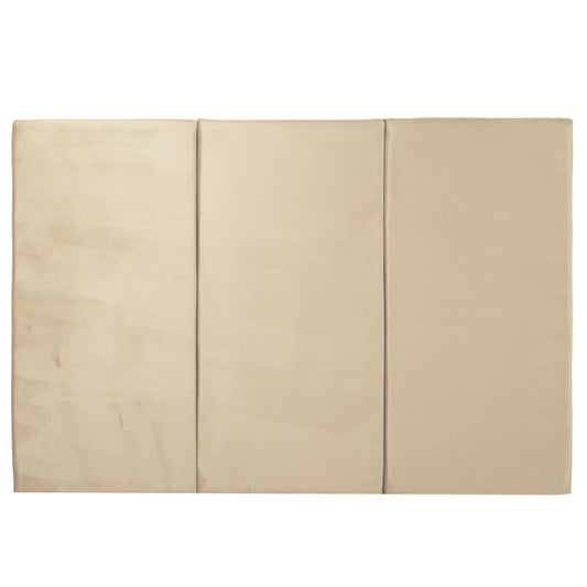 Sochic Cabecero Tapizado en Tela Velvet - 3 Paneles para Cabecera con Altura Ajustable Color Beige Ideal para Cama Matrimonial y Queen Size.