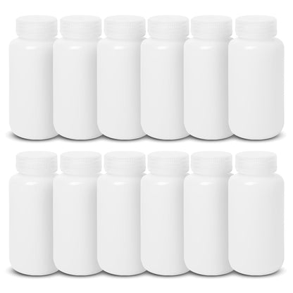 United Scientific® Unistore™ - Recipientes de muestras con tapas, botella de reactivo de boca ancha de polietileno de alta densidad de grado laboratorio, capacidad de 8 onzas (250 ml) - Botellas de