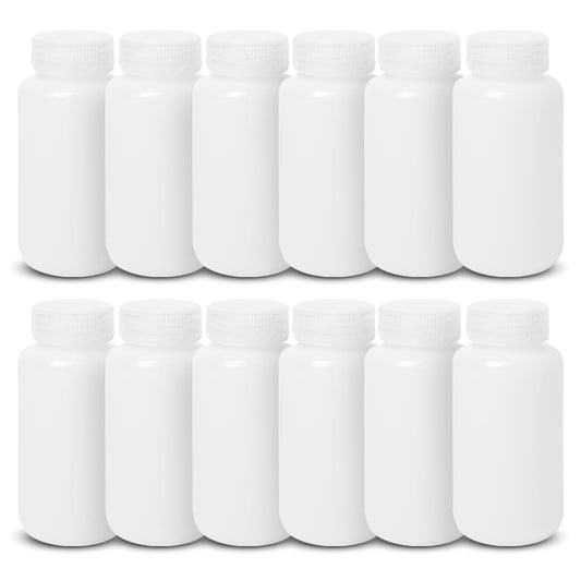 United Scientific® Unistore™ - Recipientes de muestras con tapas, botella de reactivo de boca ancha de polietileno de alta densidad de grado laboratorio, capacidad de 8 onzas (250 ml) - Botellas de