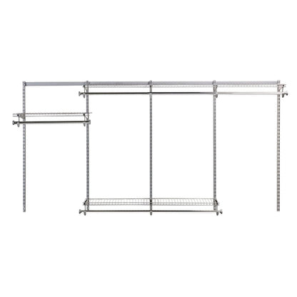 Rubbermaid Configurations - Kit de clóset Personalizado, estantería de Alambre de Metal Ajustable, Acabado de Titanio, Sistema de organización expandible, Hardware Incluido, para clóset del hogar,