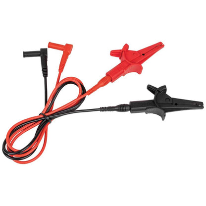 Klein Tools 69381 - Cables de prueba de clip de cocodrilo, cables de repuesto de servicio pesado, para todos los metros utilizando cables de medidor de enchufe de plátano, 3 pies