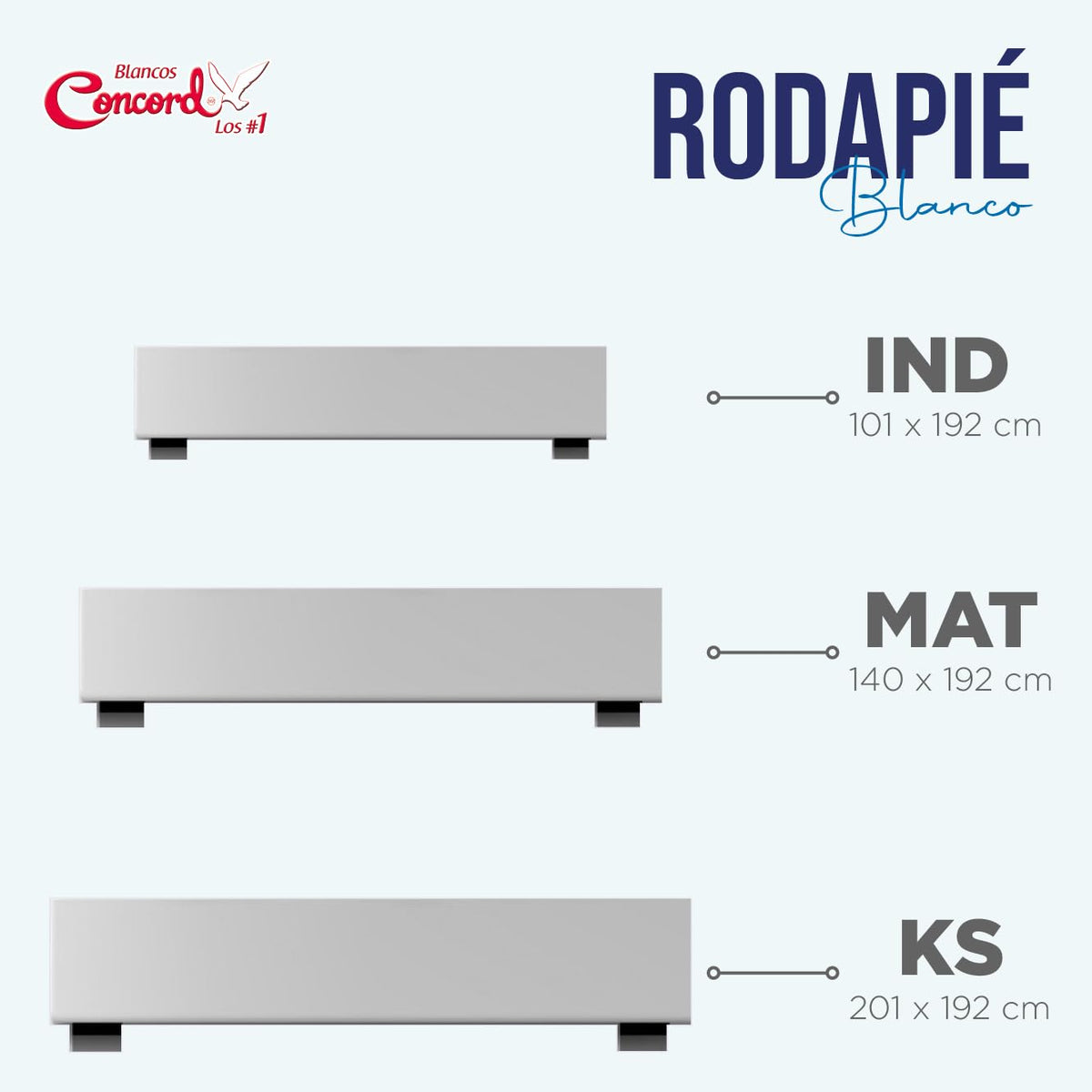 Colchas Concord Rodapié de Cama, Color Blanco, 100% Poliéster, Tamaño Individual, Faldón Decorativo Que Cubre el Box Spring con Acabado Elegante, Cubre Box Spring con Costuras Reforzadas, 1 Pieza