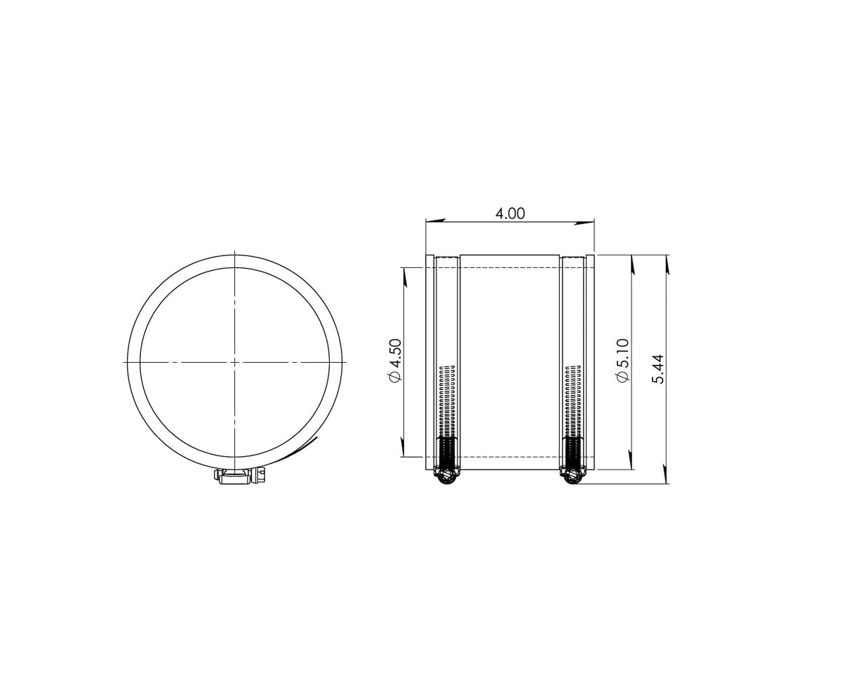 Fernco P1056-44 Acoplamiento de stock de 4 pulgadas