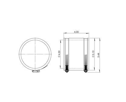 Fernco P1056-44 Acoplamiento de stock de 4 pulgadas