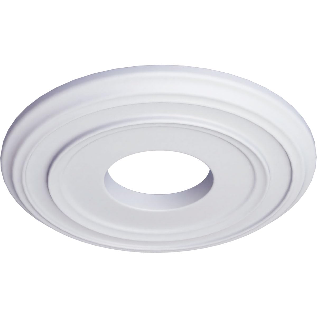 Ekena Millwork CM12CL Medallón de techo clásico, 12 3/8 pulgadas de diámetro x 4 pulgadas de diámetro x 1 1/8 pulgadas de largo, imprimado de fábrica