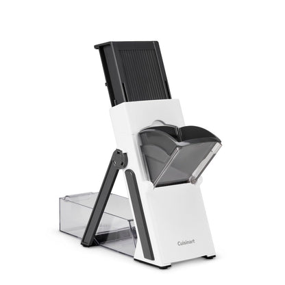 Cuisinart Mandolina Vertical Precision Slice Ajustable | Mandolina compacta y plegable, Tubo de alimentación extra ancho se adapta fácilmente a los cortes más grandes de alimentos