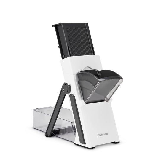 Cuisinart Mandolina Vertical Precision Slice Ajustable | Mandolina compacta y plegable, Tubo de alimentación extra ancho se adapta fácilmente a los cortes más grandes de alimentos