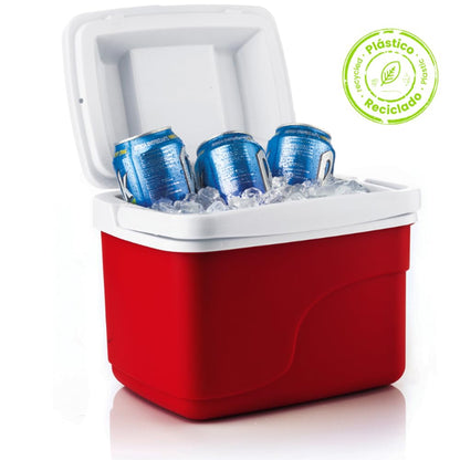 Estra Hielera Rígida 4.5L Individual | Escuela, Oficina y Gimnasio | 21x27x21 cm (4.75 QT), libre de BPA, cabe en mochila, casillero o auto, manija ergonómica