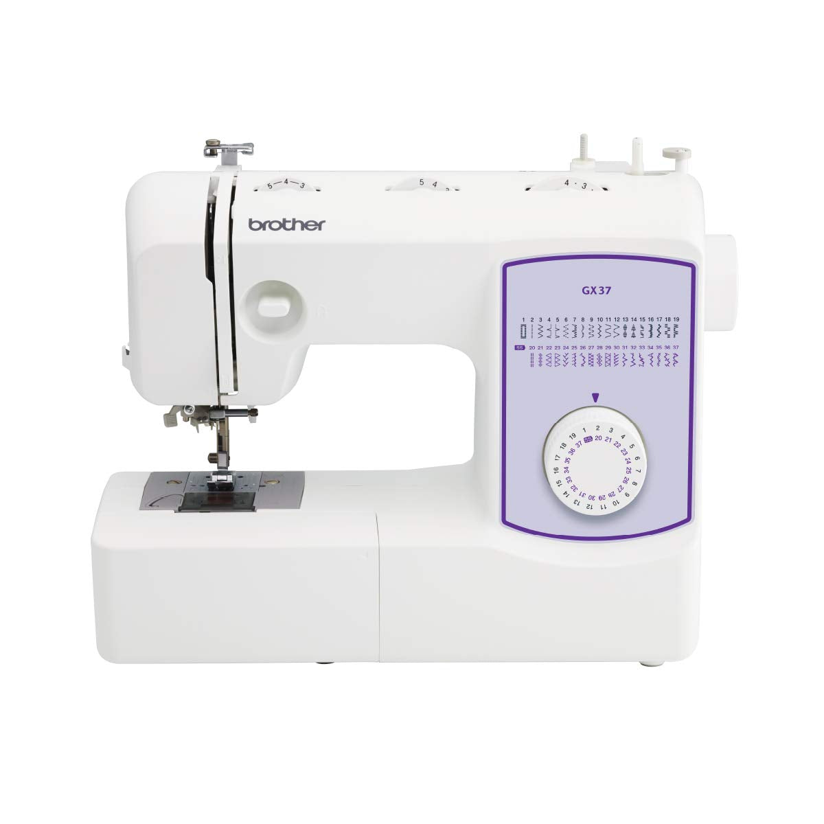 BROTHER - Máquina de coser GX37, ligera y con todas las funciones, con 37 puntadas integradas y ojal de tamaño automático de 1 paso
