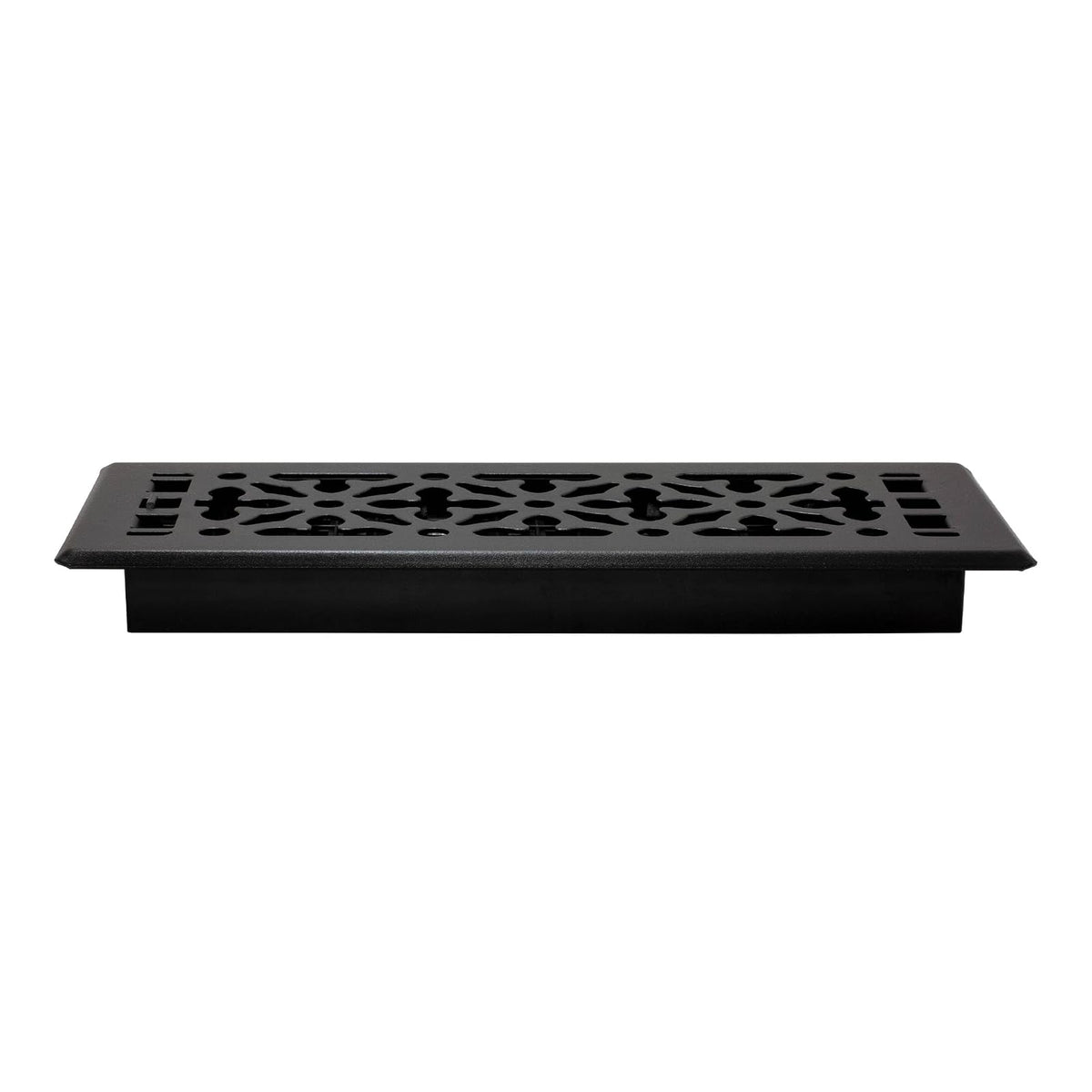Decor Grates AGH412-BLK Registro de suelo gótico, 4 x 12 pulgadas, negro texturizado