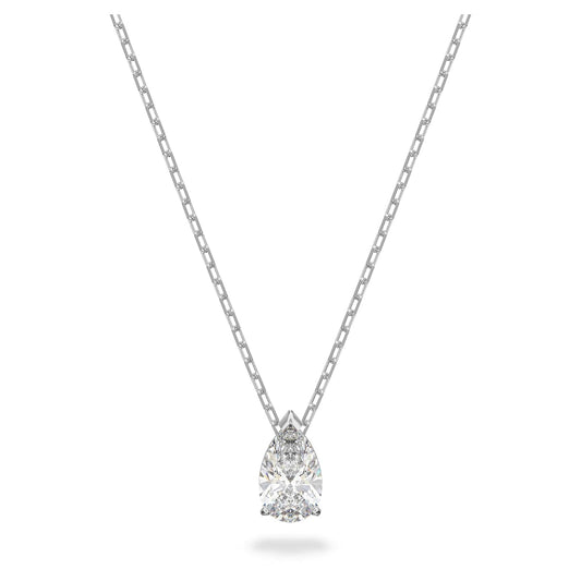 Swarovski Collar Attract, Blanco, Baño de rodio