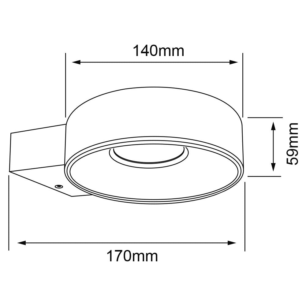 Tecnolite - Lámpara de Pared Arbotante LED Exterior 8 W, Luz Suave Cálida, IP65, No atenuable, LED integrado
