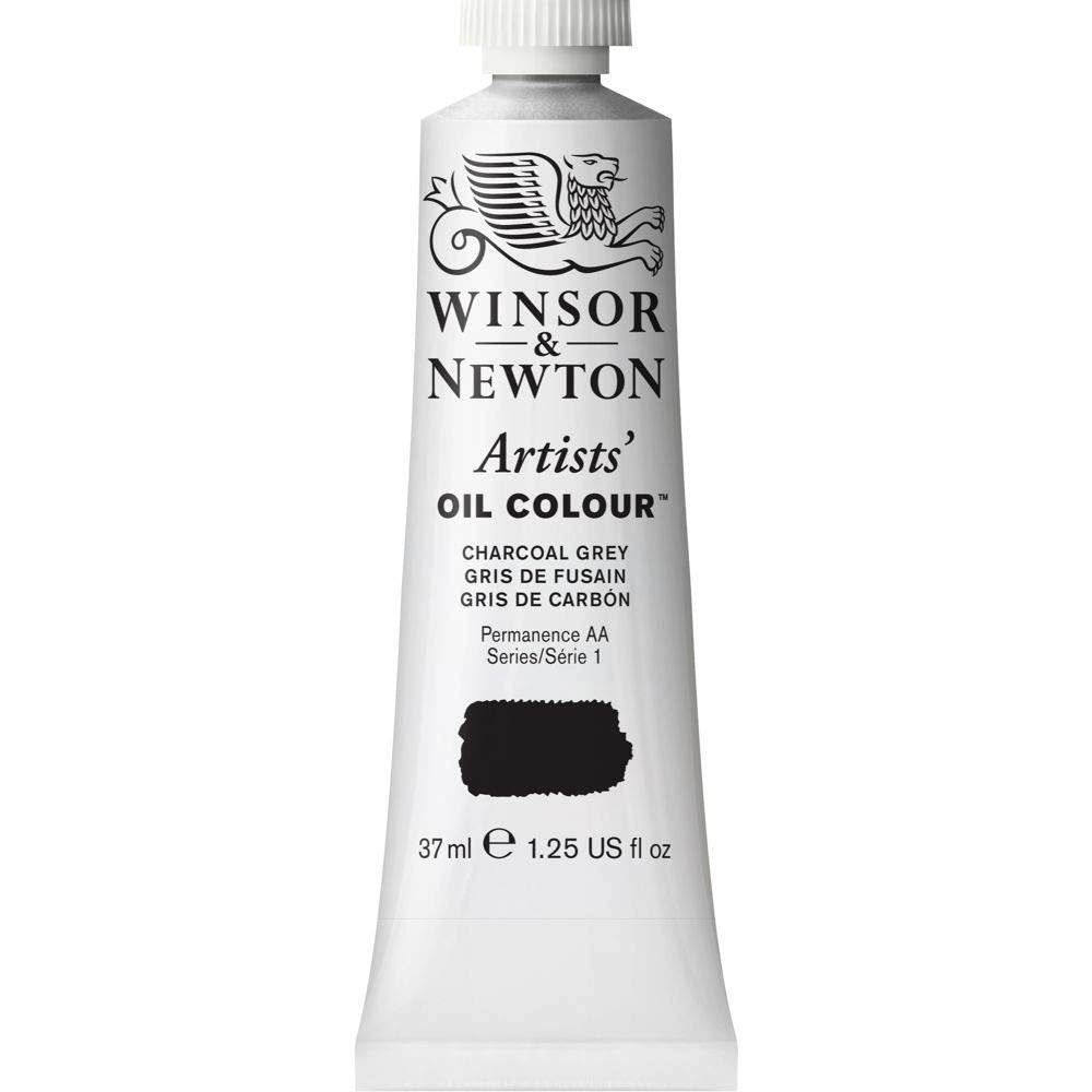 Winsor & Newton Artists' Oil Colour Pintura al Óleo Profesional, 37 ml - 37-ml Tube - Gris (Charcoal Grey)