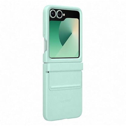 Samsung Galaxy Flip6 Flap Vegan Leather Case Color: Menta