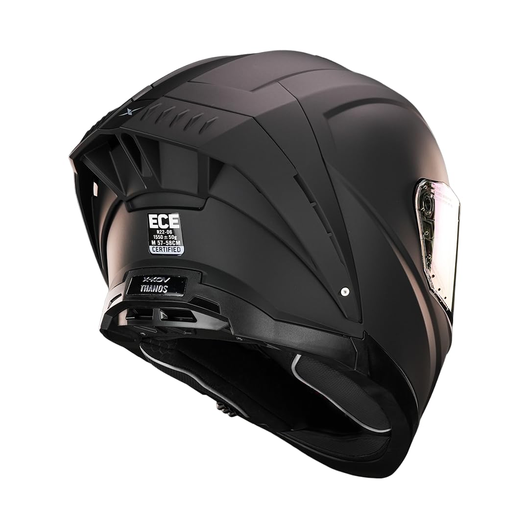 KOV Casco Thanos Negro Mate Integral AERODINAMICO para Moto Certificado Dot Y ECE 22-06