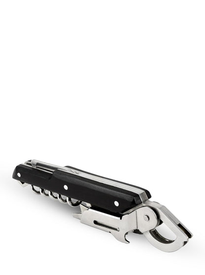 Peugeot - Sacacorchos Clavelin Sommelier - Abrebotellas manual patentado de un solo tirón con cortador de papel y removedor de tapa de botella, negro, 5.5 pulgadas