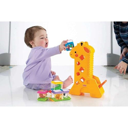Mattel Fisher-Price Juguete para Bebés Jirafa Bloques Divertidos Desarrollo Sensorial y Motricidad para bebés de 6 Meses en adelante