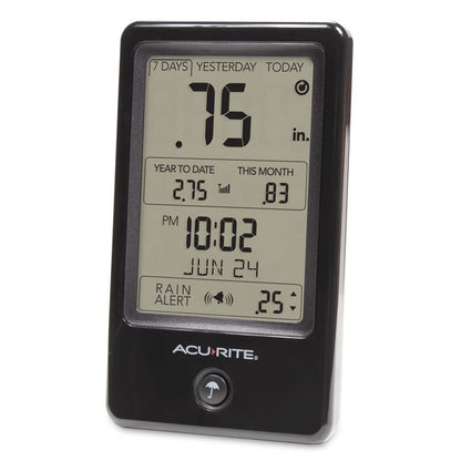 AcuRite - Medidor de Lluvia inalámbrico con colector de Lluvia autovaciado con historial de Lluvia, alertas y Fecha y Hora Actuales (02446M)
