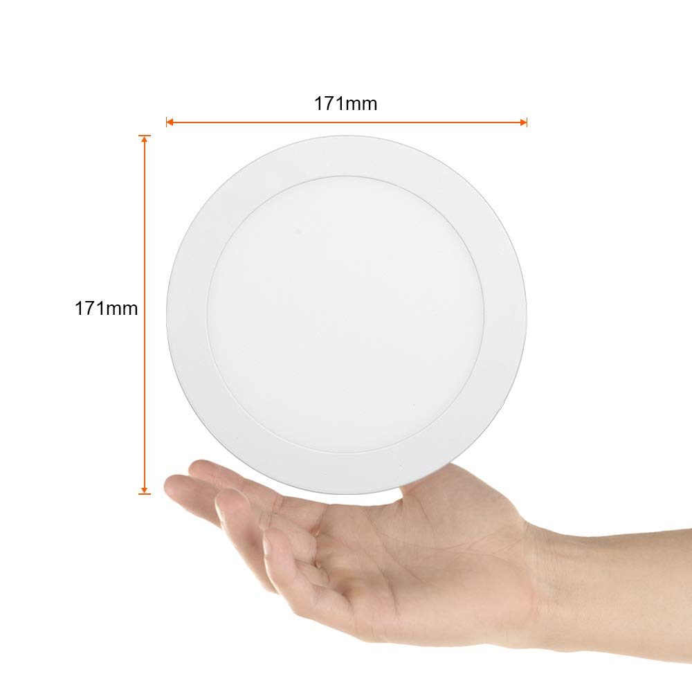 Tecnolite Connect Bucaramanga VII - Lámpara de Techo Downlight Inteligente para Interior de Casas Smart, Luz Led de 12 W Atenuable, Control con App Connect para Celular, Compatible con Alexa