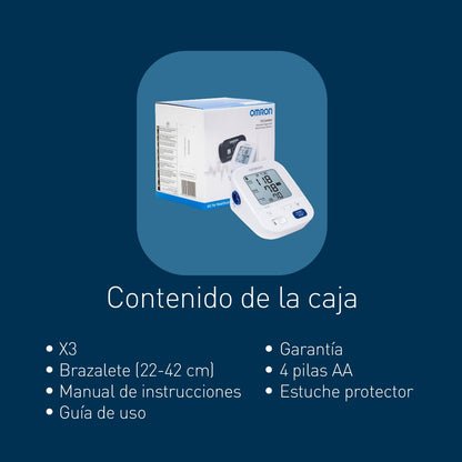 OMRON X3 Comfort Baumanómetro de Brazo, Bluetooth y App Connect | Validado clínicamente, incluso en embarazo. Brazalete Intelli Wrap 22-42 cm. Detecta latidos irregulares. Garantía 5 años.