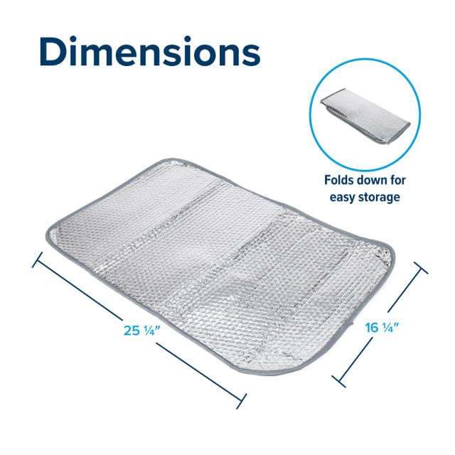 Camco SunShield Reflective Door Window Cover- Helps Protect Your RV from Harmful UV Rays and Regulates RV Temperature 16 x 25 " (45167)