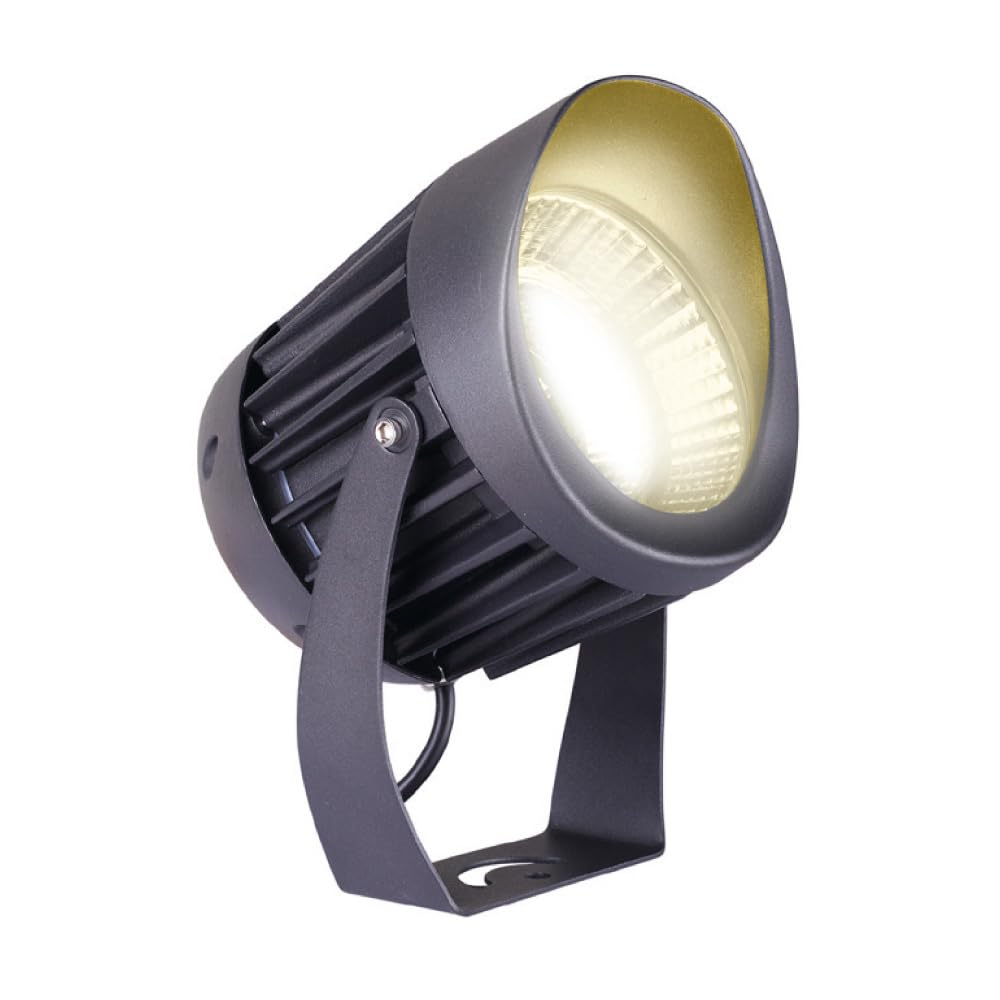 Tecnolite Lampara Sobreponer en piso exterior Negro 30W Luz suave cálida 30HLED764MV30N