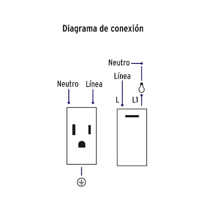 Volteck PA-APCO-L3A, Placa armada 1 interruptor sencillo y 2 contactos de 2 polos + tierra color acero línea Lisboa