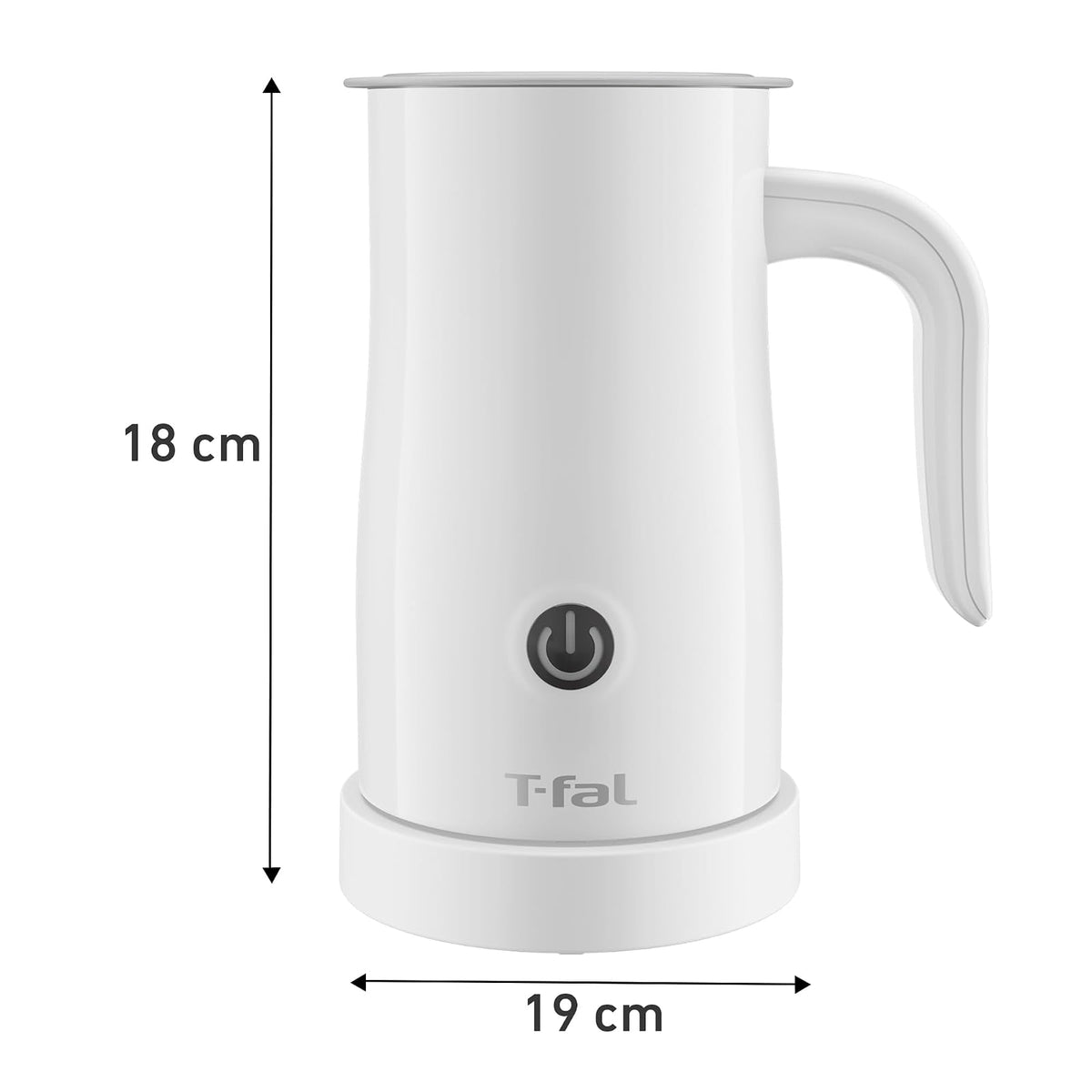 T-fal Espumador de Leche Eléctrico XL1001X0 | Recubrimiento antiadherente, base giratoria 360°, prepara lattes y capuchinos