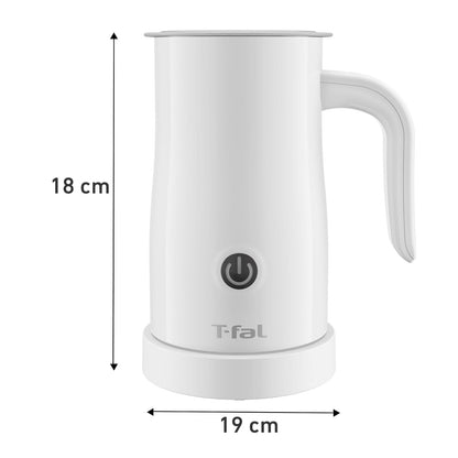 T-fal Espumador de Leche Eléctrico XL1001X0 | Recubrimiento antiadherente, base giratoria 360°, prepara lattes y capuchinos