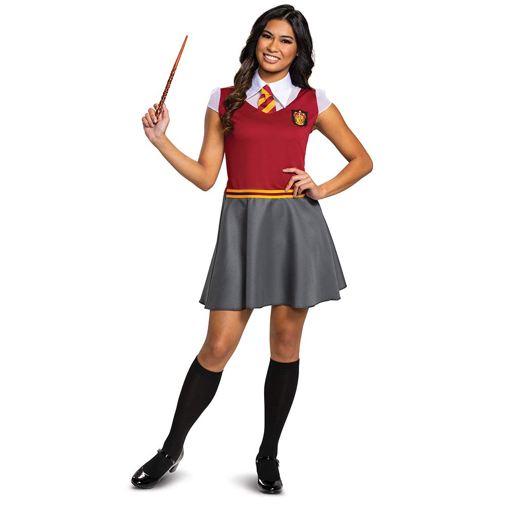 Harry Potter - Falda de Vestir Oficial de Hogwarts para Adolescentes y Adolescentes con Cuello y Corbata